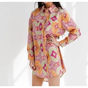 NEW CARE TUCKER preslie poplin shirt dress - mesmerized in multicolor